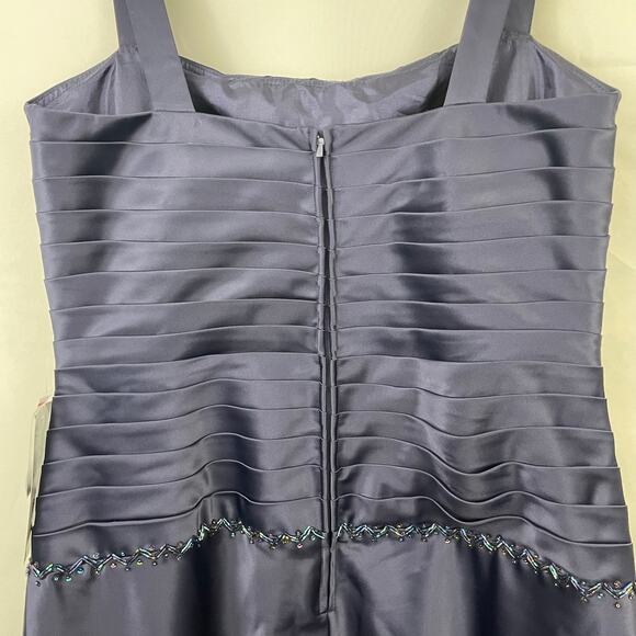 NWT Patra Midi Sequin Bodice Charmeuse Dress with Jacket Navy Blue Wedding 10 - Picture 5 of 8